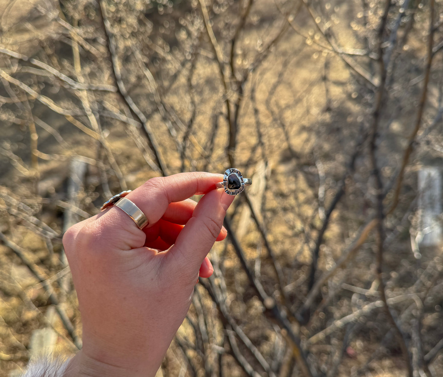 SIZE 8 MT AGATE RING