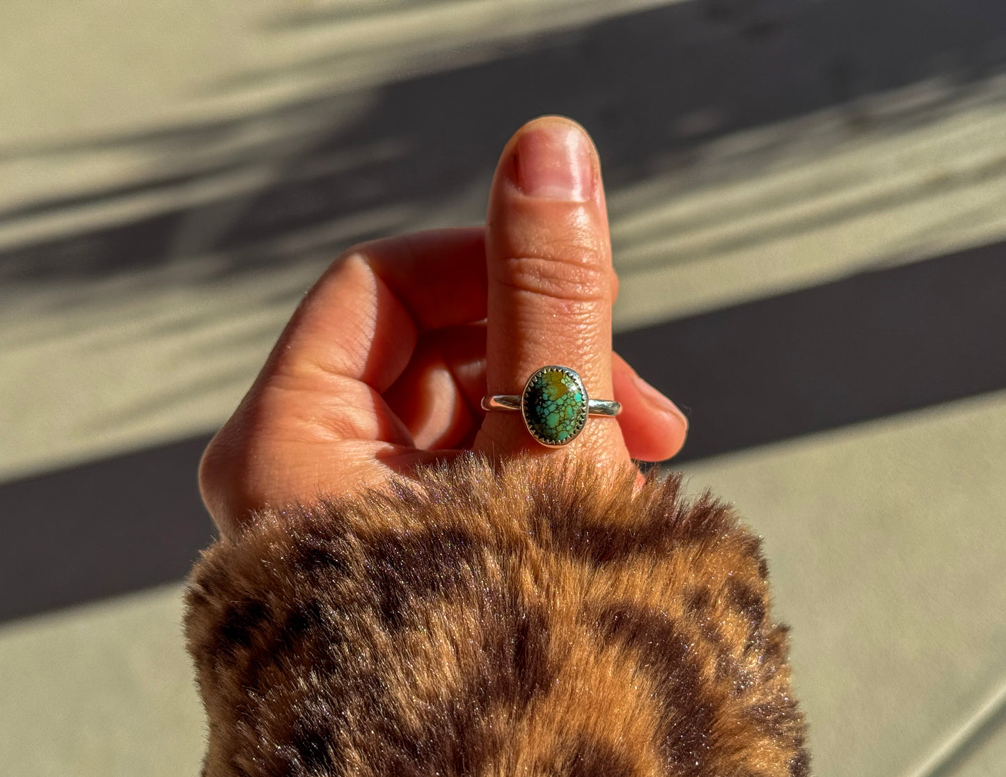 SIZE 10.5 GREEN TURQUOISE RING
