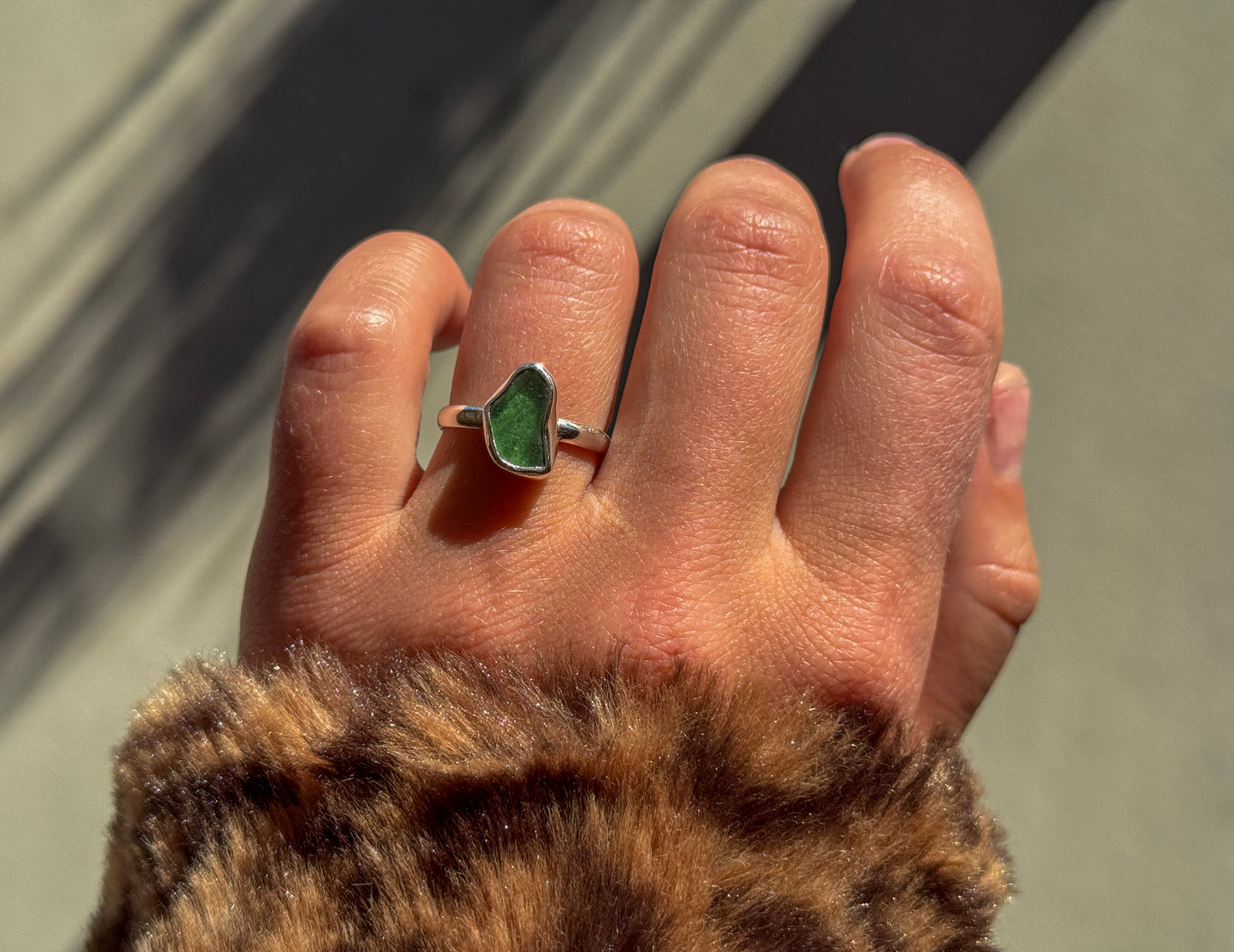 SIZE 7 SEAGLASS RING