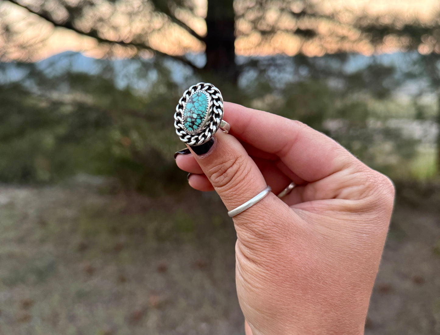 SIZE 7.5 TURQUOISE CHAIN RING