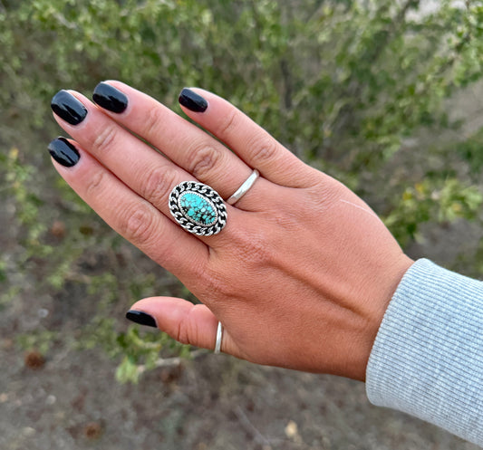 SIZE 7.5 TURQUOISE CHAIN RING