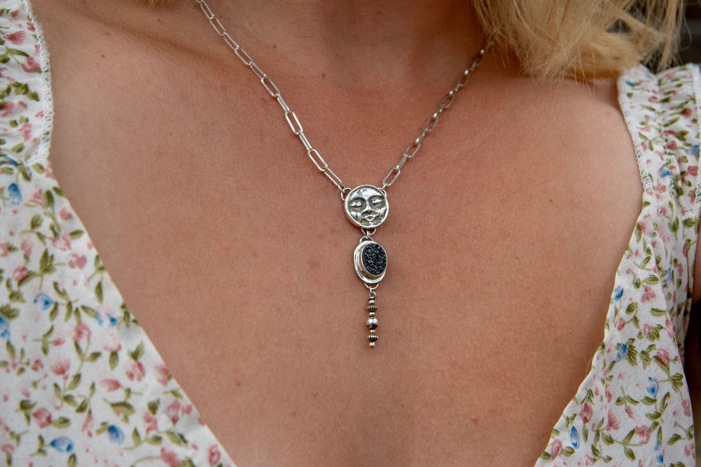 MOON DRUZY NECKLACE