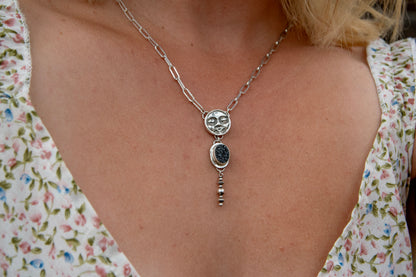 MOON DRUZY NECKLACE