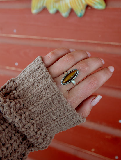 SIZE 8 | TIGERS EYE RING