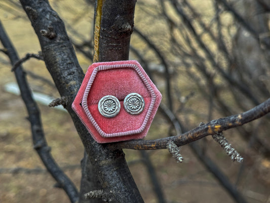FLORAL CONCHO EARRINGS