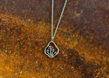 CITRINE MUSHROOM NECKLACE