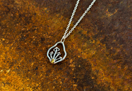 CITRINE MUSHROOM NECKLACE