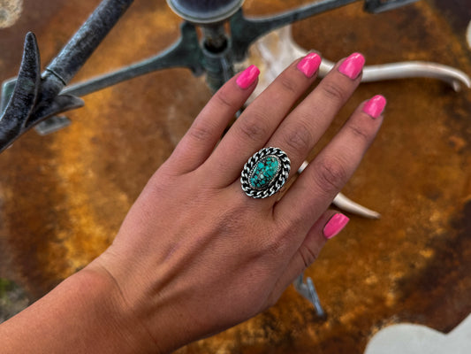 SIZE 7.5 TURQUOISE CHAIN RING