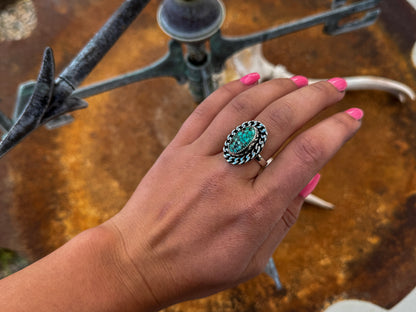 SIZE 7.5 TURQUOISE CHAIN RING