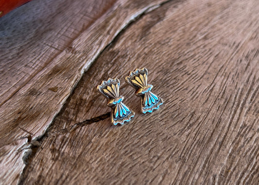 BUTTERFLY BOWTIE STUDS
