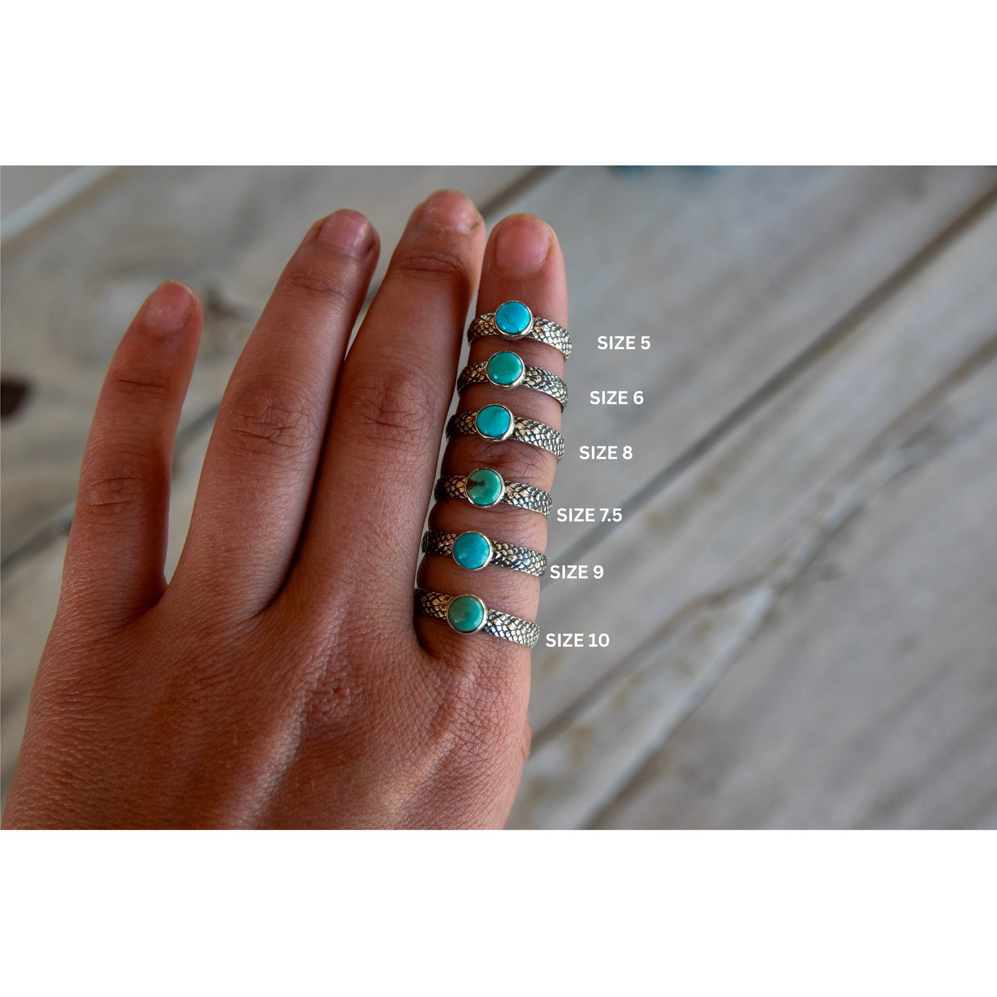 KINGMAN TURQUOISE SNAKE RINGS